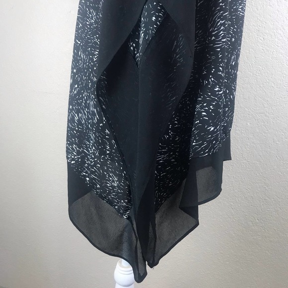 AVA & VIV Women's Tunic Black/White Abstract Sheer Top Kimono Style Size XL? - Picture 9 of 9